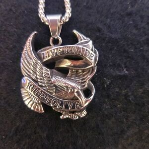 Live to ride ride to live pendant